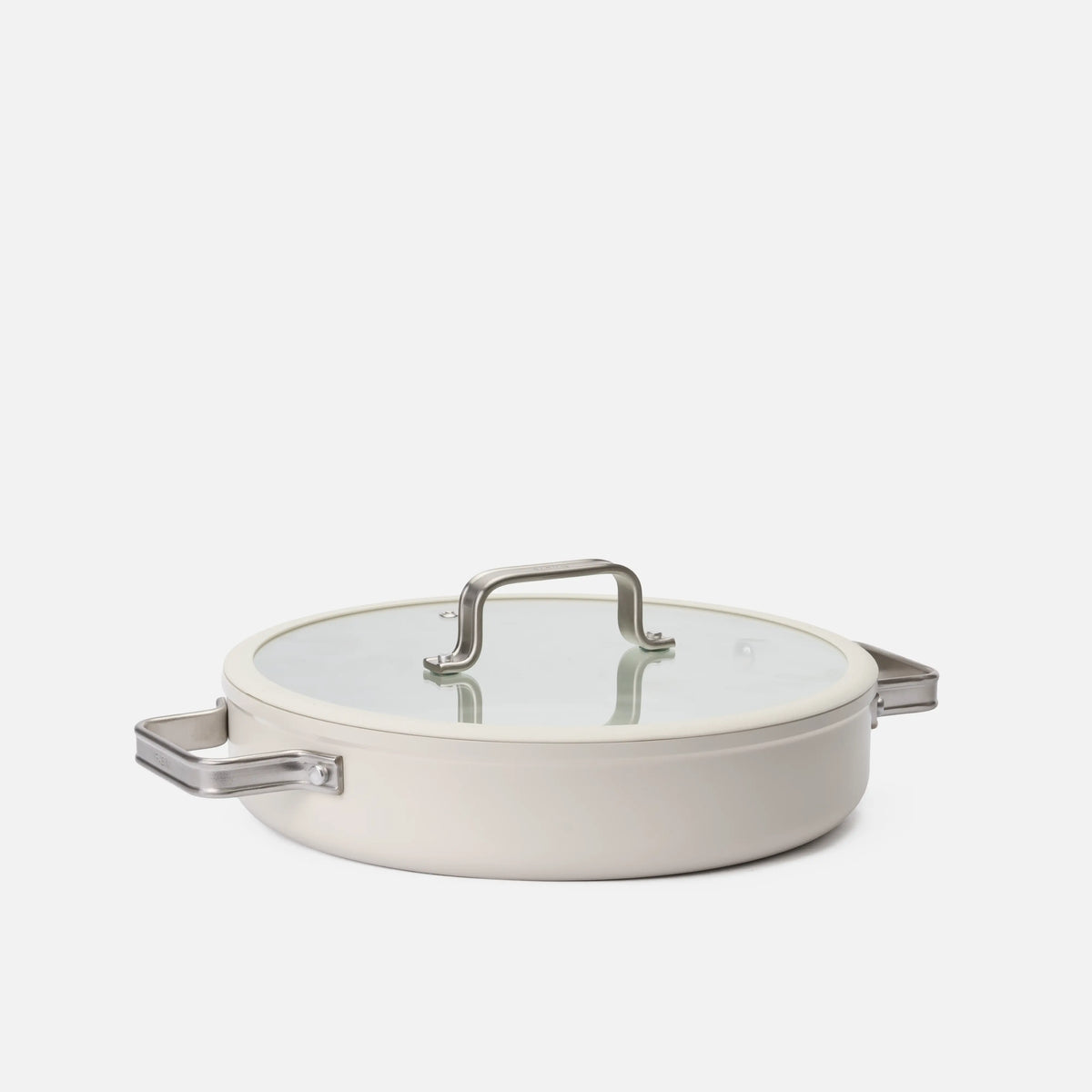 Servírovacia tegame panvica Meda 5.0 Standard, ø 28 cm - Nepriľnavá panvica s keramickým povrchom s pokrievkou, krémová