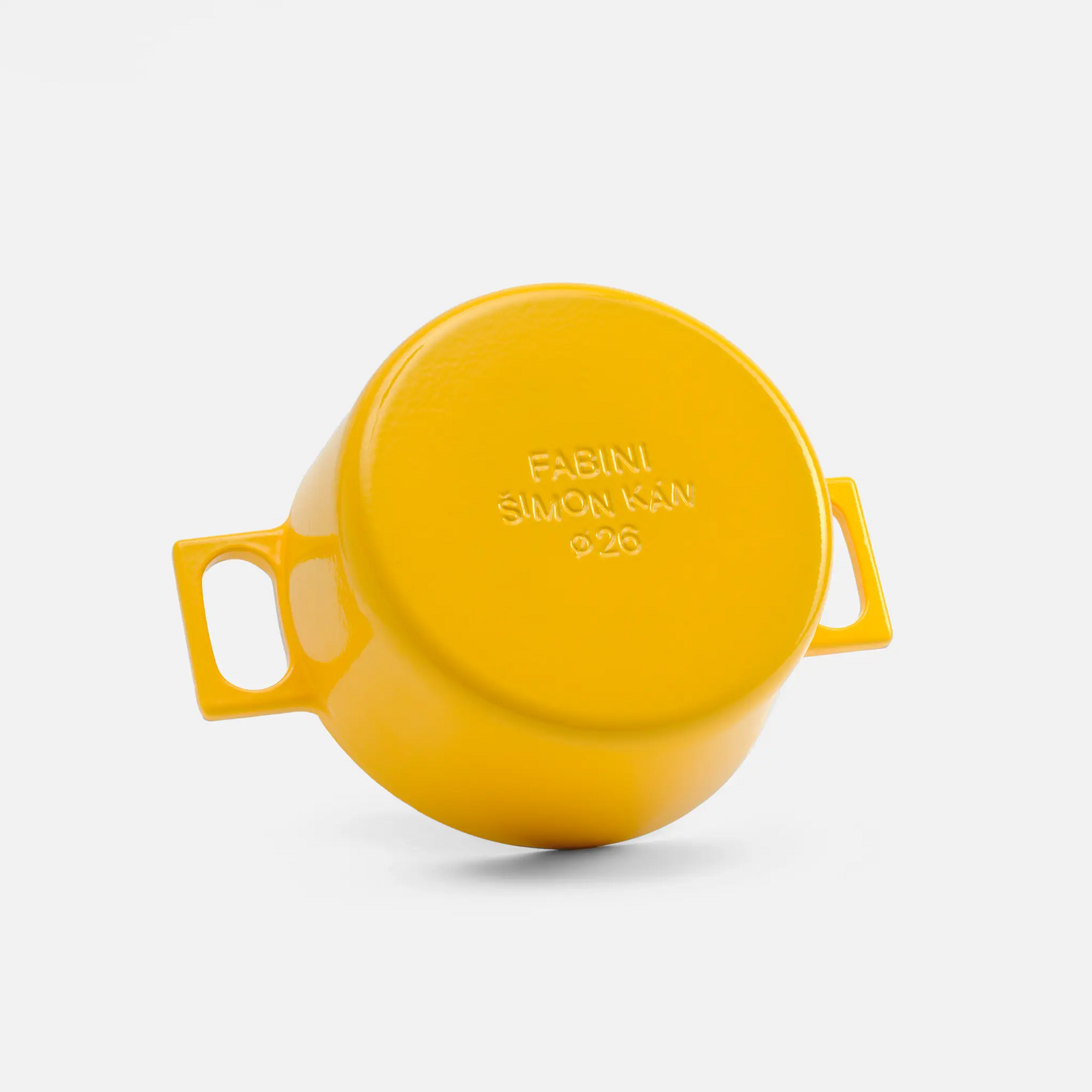 Kastról FABINI & Šimon Kán, ø 26 cm (5,5 l) - Smaltovaný liatinový kastról s pokrievkou, žltý