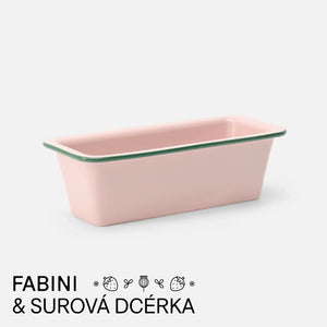 Forma na banana bread FABINI & Surová dcérka - Kameninová forma, ružová