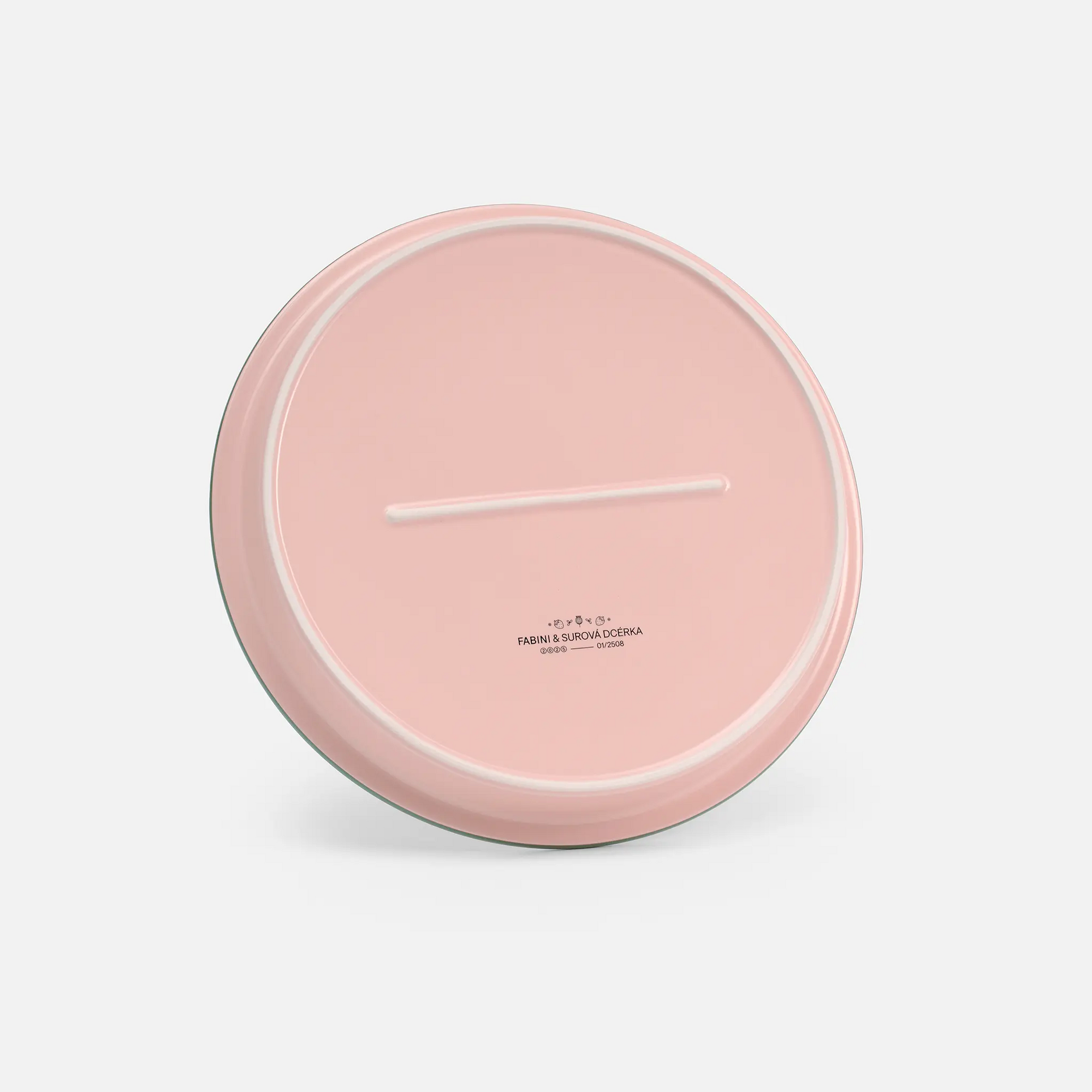 Okrúhla koláčová forma FABINI & Surová dcérka, ø 28 cm - Kameninová forma, ružová