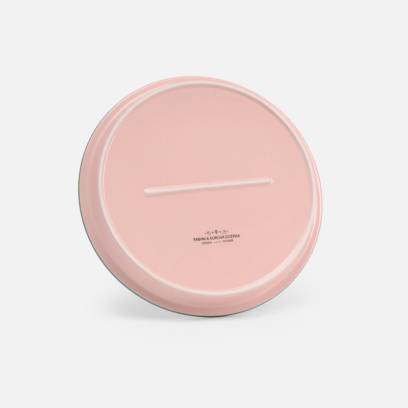 Okrúhla koláčová forma FABINI & Surová dcérka, ø 28 cm - Kameninová forma, ružová