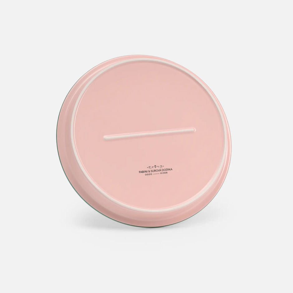 Okrúhla koláčová forma FABINI & Surová dcérka, ø 28 cm - Kameninová forma, ružová