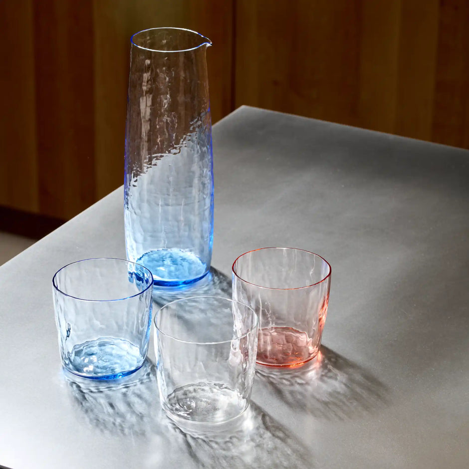 Súprava karafy a 2 pohárov z fúkaného skla FABINI & Tomáš Kučera, svetloružová