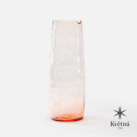 Sklenená karafa z fúkaného skla FABINI & Tomáš Kučera, 1 000 ml, svetloružová