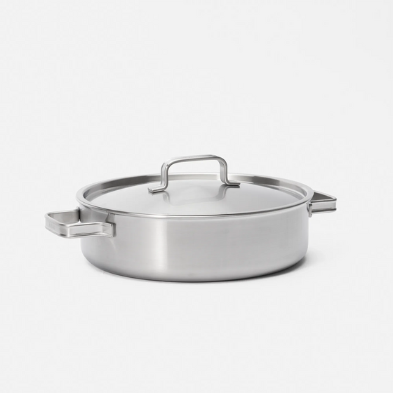 Servírovacia tegame panvica Lucca 4.0 Standard, ø 28 cm (4 l) - Nerezová beznitová panvica z viacvrstvovej nerezovej ocele s pokrievkou