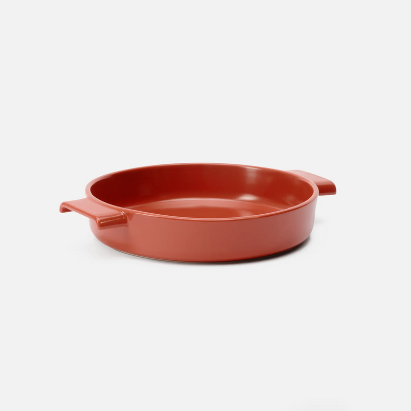 Okrúhla zapekacia misa Terra, ø 26 cm - Kameninová zapekacia misa, červená