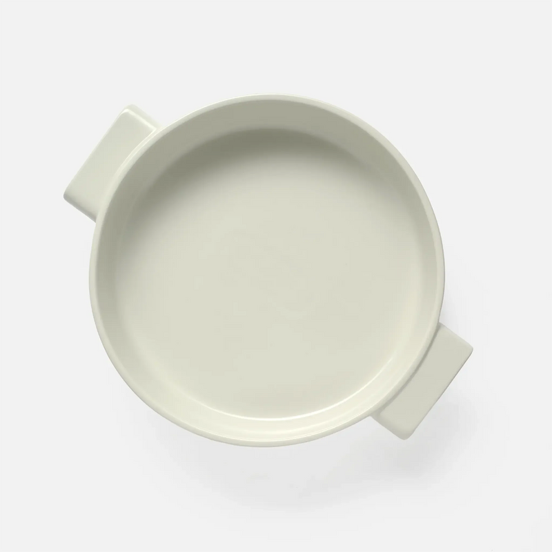 Okrúhla zapekacia misa Terra, ø 26 cm - Kameninová zapekacia misa, krémová
