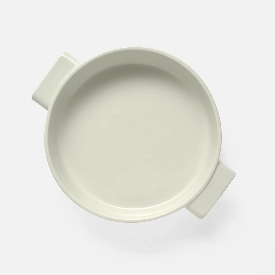 Okrúhla zapekacia misa Terra, ø 26 cm - Kameninová zapekacia misa, krémová