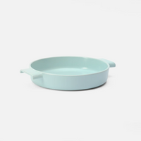 Okrúhla zapekacia misa Terra, ø 26 cm - Kameninová zapekacia misa, svetlo modrá