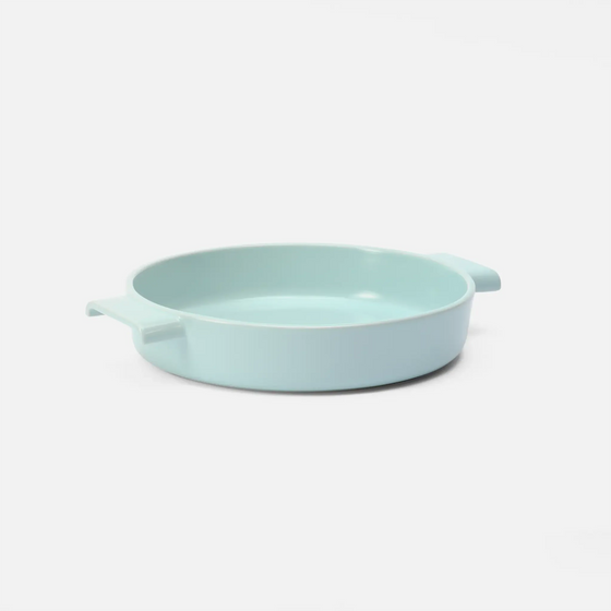 Okrúhla zapekacia misa Terra, ø 26 cm - Kameninová zapekacia misa, svetlo modrá