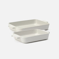 Sada mís Terra, 2 diely - Kameninové zapekacie misy, krémové