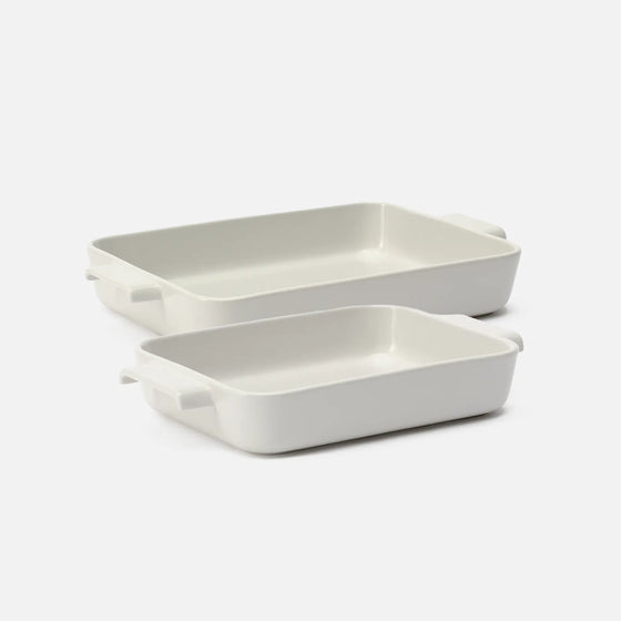 Sada mís Terra, 2 diely - Kameninové zapekacie misy, krémové