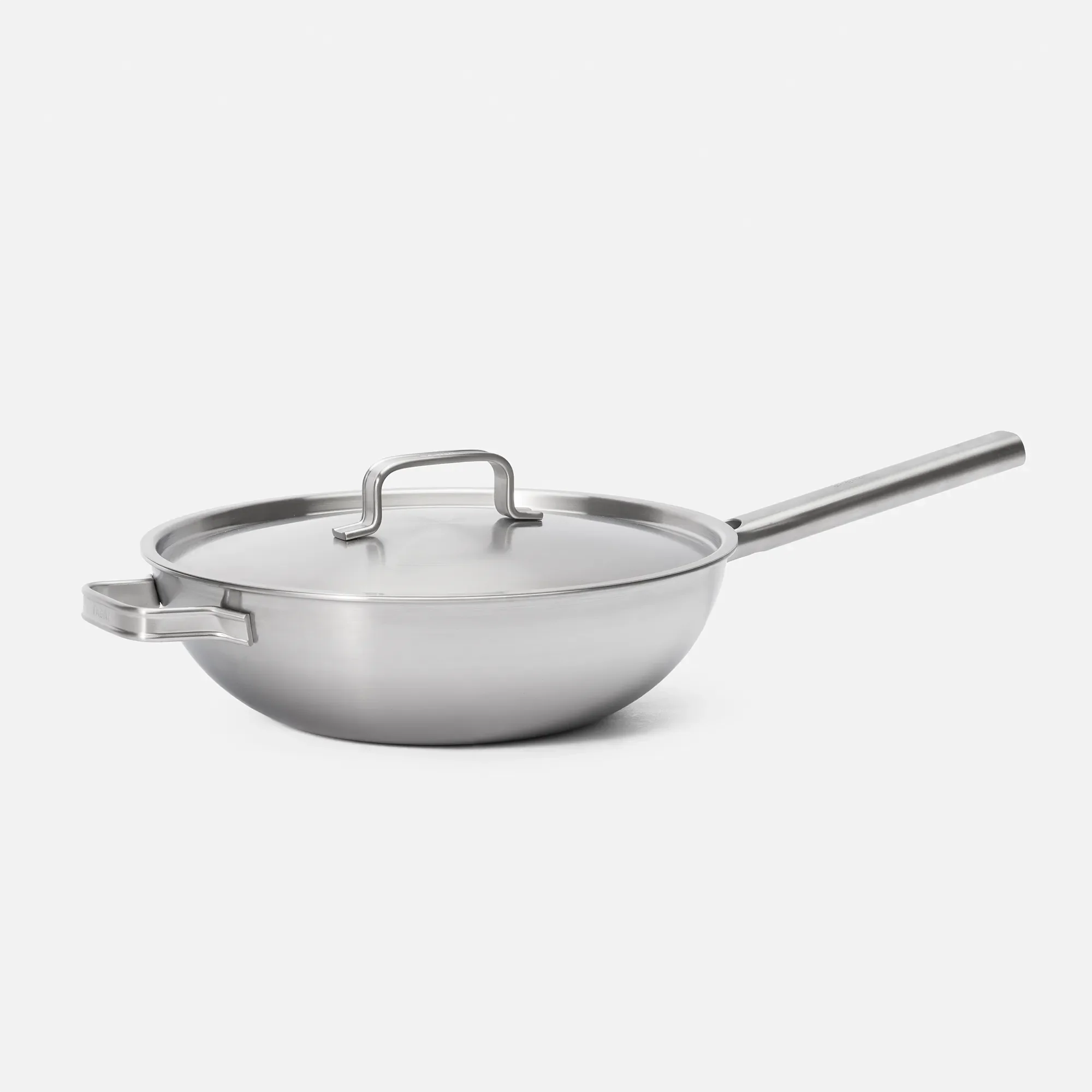Wok panvica Lucca 4.0 Standard, ø 30 cm - Nerezová beznitová panvica z viacvrstvovej nerezovej ocele s pokrievkou