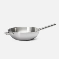 Wok panvica Lucca 4.0 Standard, ø 30 cm - Nerezová beznitová panvica z viacvrstvovej nerezovej ocele s pokrievkou