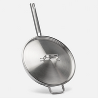 Wok panvica Lucca 4.0 Standard, ø 30 cm - Nerezová beznitová panvica z viacvrstvovej nerezovej ocele s pokrievkou