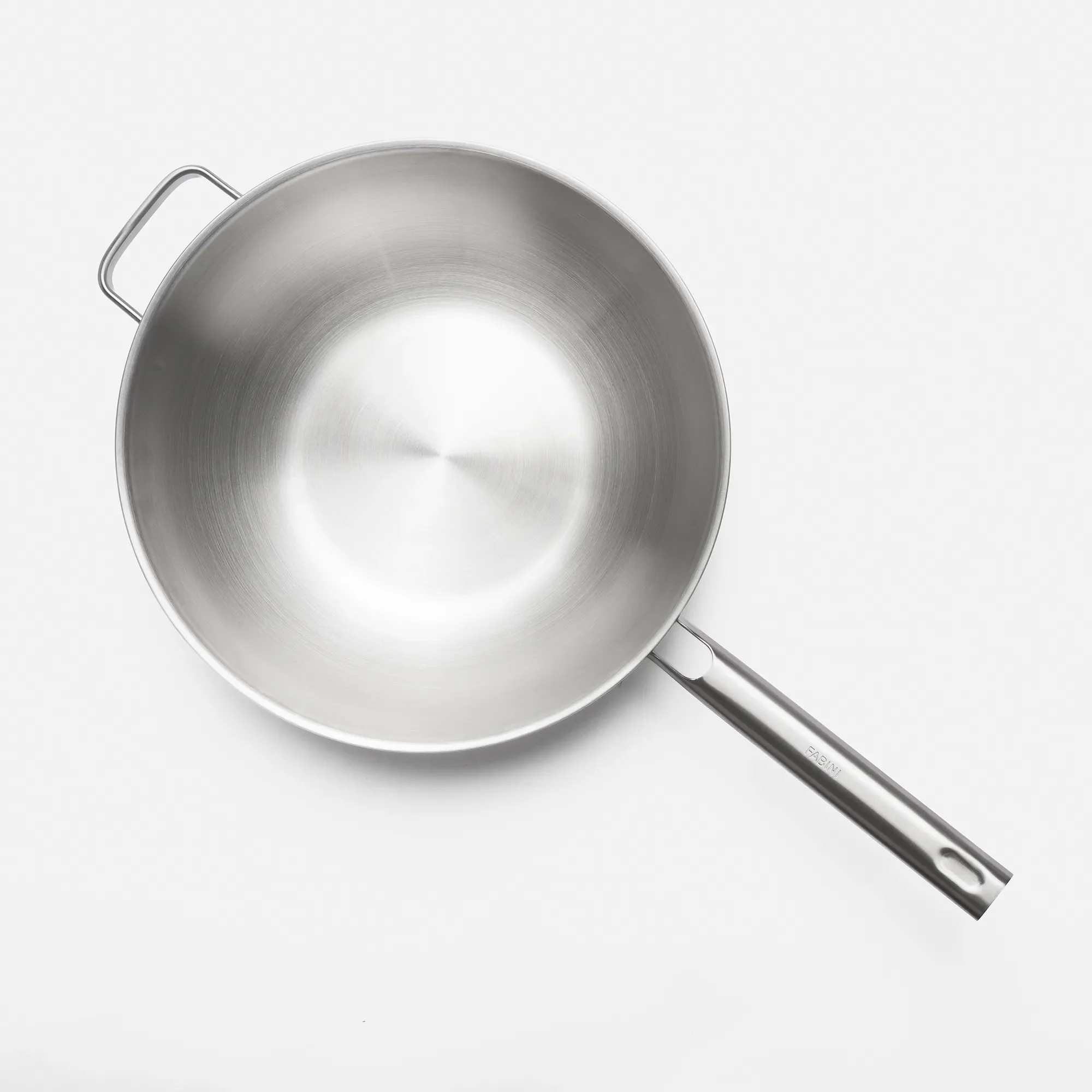 Wok panvica Lucca 4.0 Standard, ø 30 cm - Nerezová beznitová panvica z viacvrstvovej nerezovej ocele s pokrievkou
