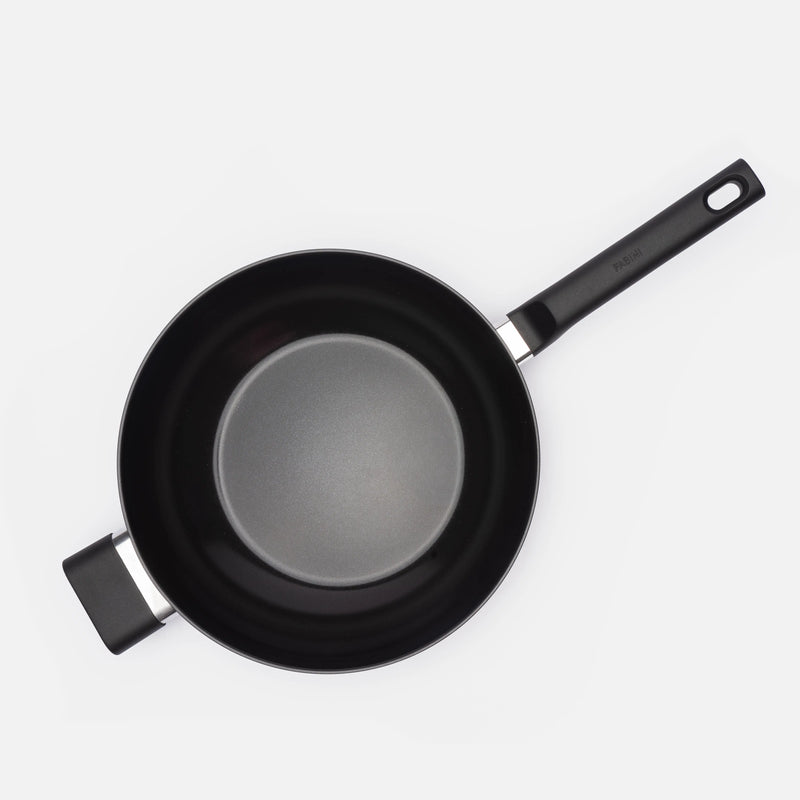 Wok panvica Meda 5.0 Economy, ø 28 cm - Nepriľnavá panvica s keramickým povrchom s pokrievkou, čierna
