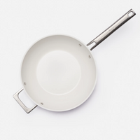 Wok panvica Meda 5.0 Pro, ø 28 cm - Nepriľnavá panvica s keramickým povrchom s pokrievkou, svetlosivá