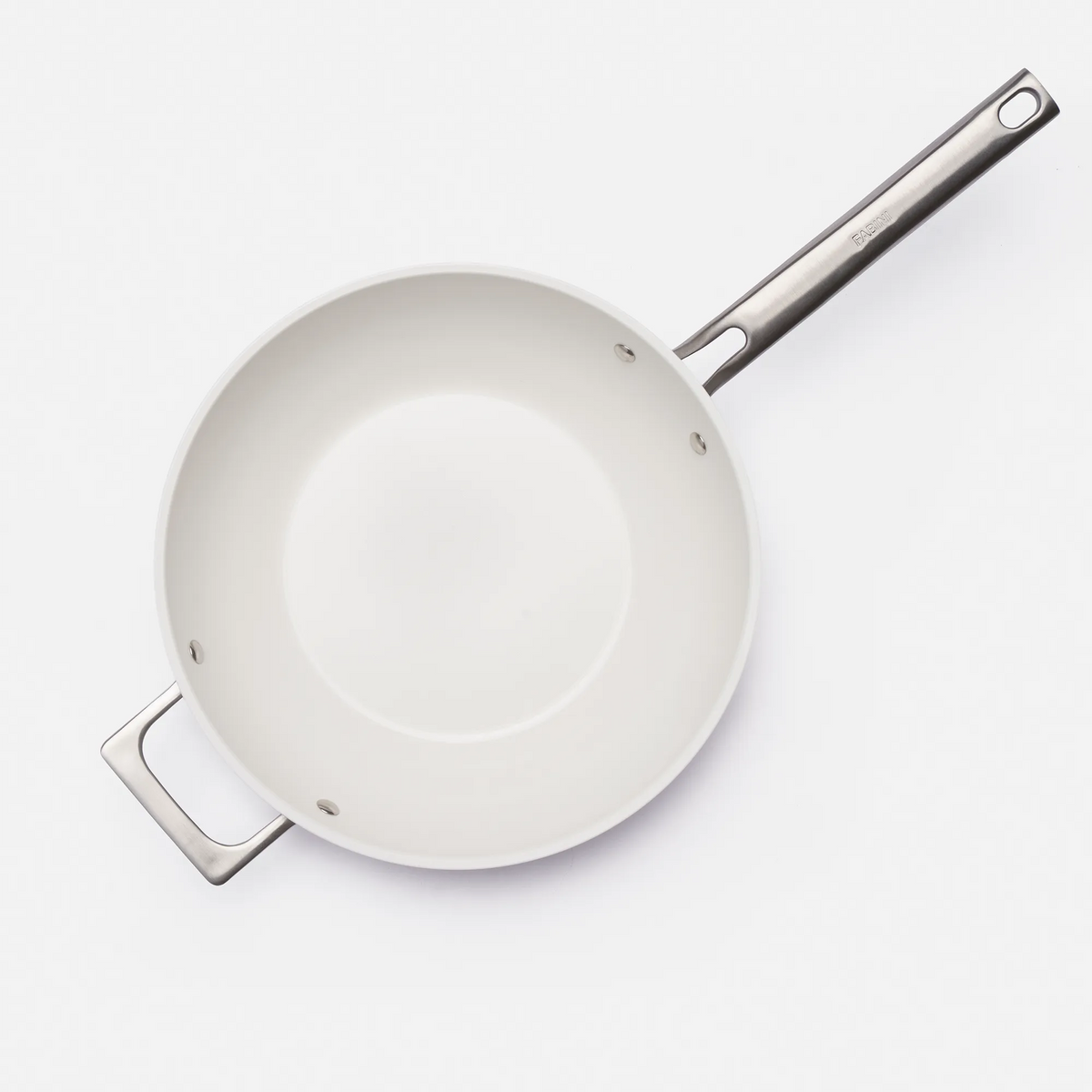 Wok panvica Meda 5.0 Pro, ø 28 cm - Nepriľnavá panvica s keramickým povrchom s pokrievkou, svetlosivá