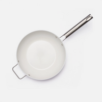Panvica wok Meda 5.0 Standard, ø 28 cm - Nepriľnavá panvica s keramickým povrchom s pokrievkou, krémová