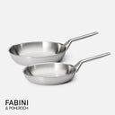 Sada panvíc FABINI & Pohlreich 2.0, ø 26 cm + ø 30 cm, 2 diely - Nerezové beznitové panvice z viacvrstvovej nerezovej ocele
