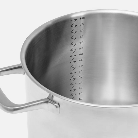 Hrniec FABINI & Pohlreich, ø 24 cm (8 l) - Nerezový beznitový hrniec z päťvrstvovej nerezovej ocele s pokrievkou