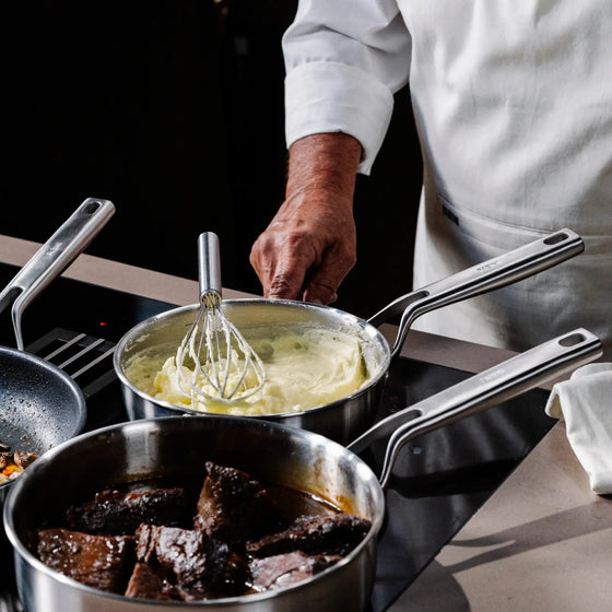 Kónická rajnica FABINI & Pohlreich, ø 20 cm (1,5 l) - Nerezový rajnica z päťvrstvovej nerezovej ocele s pokrievkou