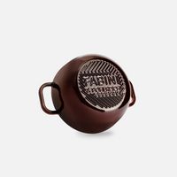 Kastról FABINI & Pohlreich, ø 26 cm (5,2 l) - Smaltovaný liatinový kastról s nahrievacou pokrievkou, vínovo červený