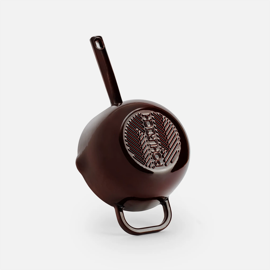 Rajnica FABINI & Pohlreich, ø 20 cm (2,5 l) - Smaltovaná liatinová rajnica s ohrievacou pokrievkou, vínovo červená