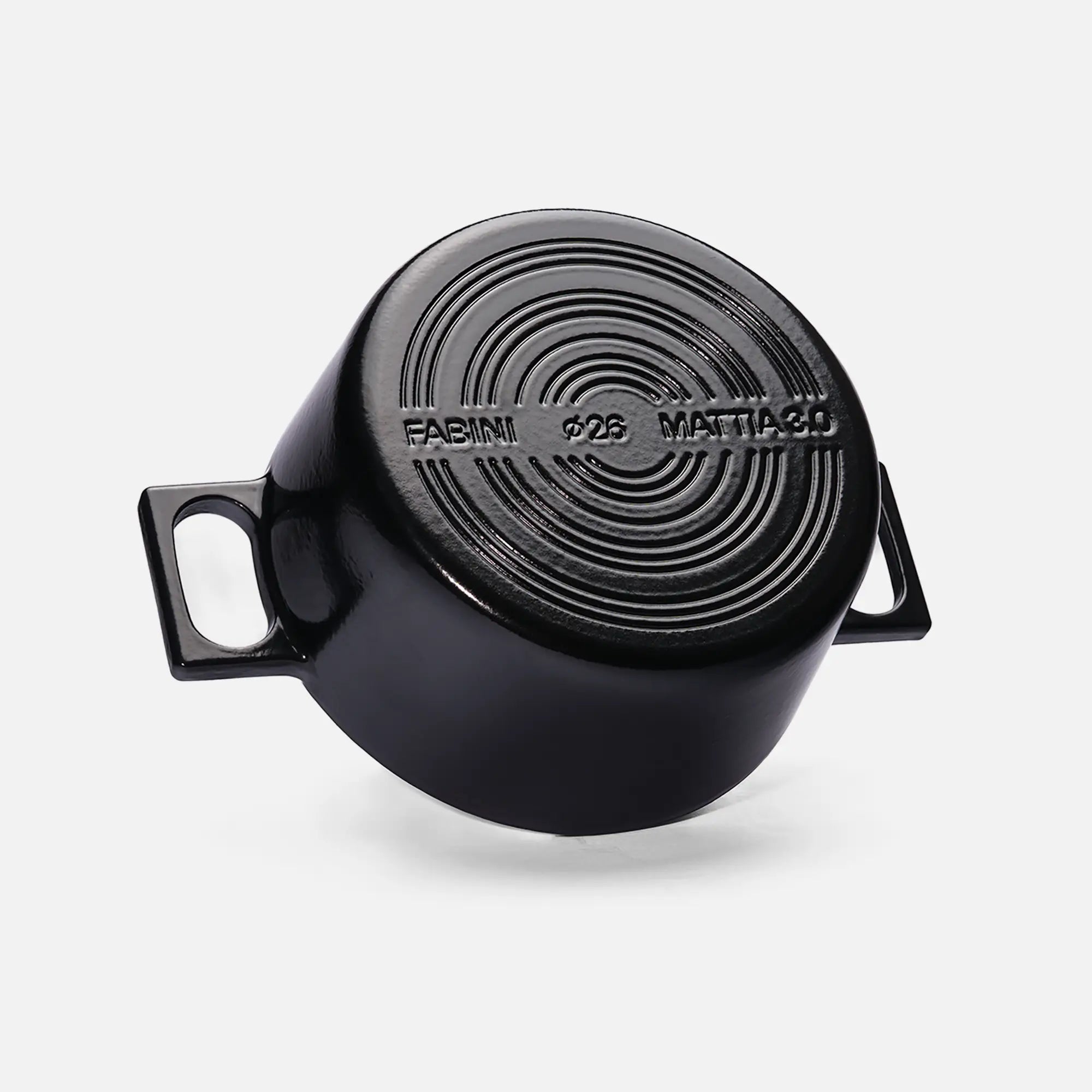 Kastról Mattia 3.0 Standard, ø 26 cm (5,5 l) - Smaltovaný liatinový kastról s pokrievkou, lesklý čierny