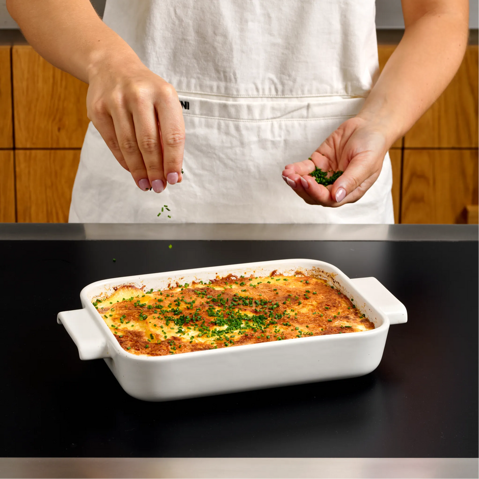 Zapekacia misa Terra, 24 x 18 cm - Kameninová zapekacia misa, svetlo modrá