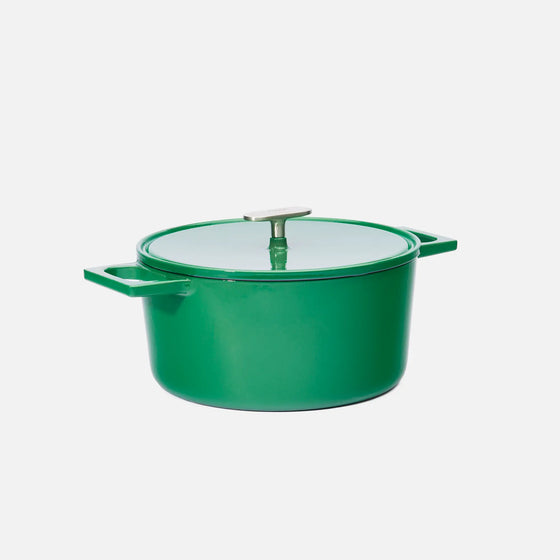 Kastról Mattia 3.0 Standard, ø 26 cm (5,5 l) - Smaltovaný liatinový kastról s pokrievkou, lesklý zelený