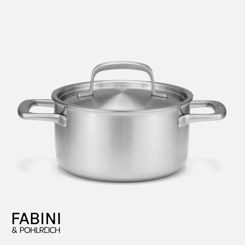 Hrniec FABINI & Pohlreich, ø 20 cm (3 l) - Nerezový beznitový hrniec z päťvrstvovej nerezovej ocele s pokrievkou