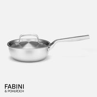 Kónická rajnica FABINI & Pohlreich, ø 20 cm (1,5 l) - Nerezový rajnica z päťvrstvovej nerezovej ocele s pokrievkou