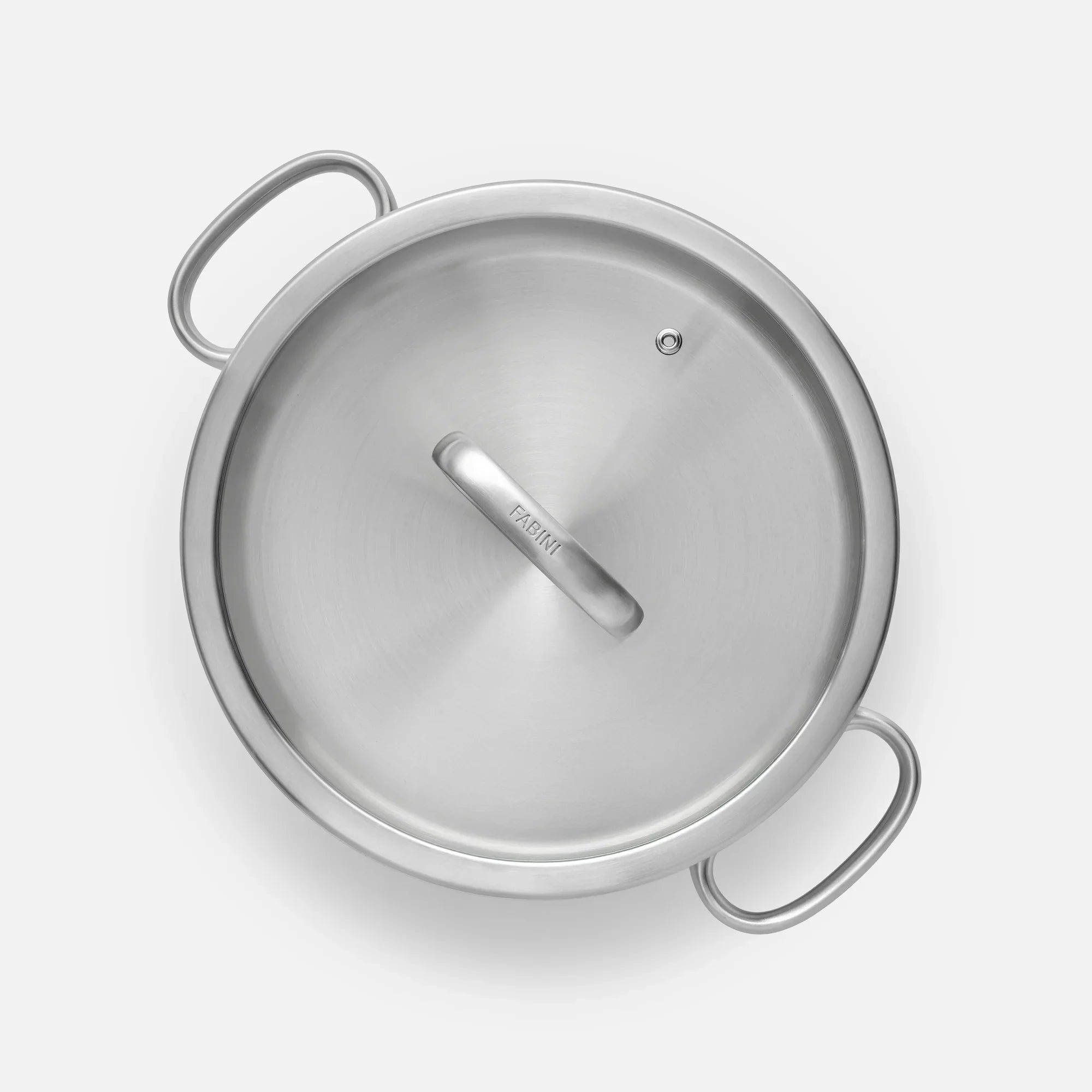 Servírovacia tegame panvica FABINI & Punčochář, ø 24 cm (2 l) - Nerezová beznitová panvica z jednovrstvovej nerezovej ocele so sklenenou pokrievkou