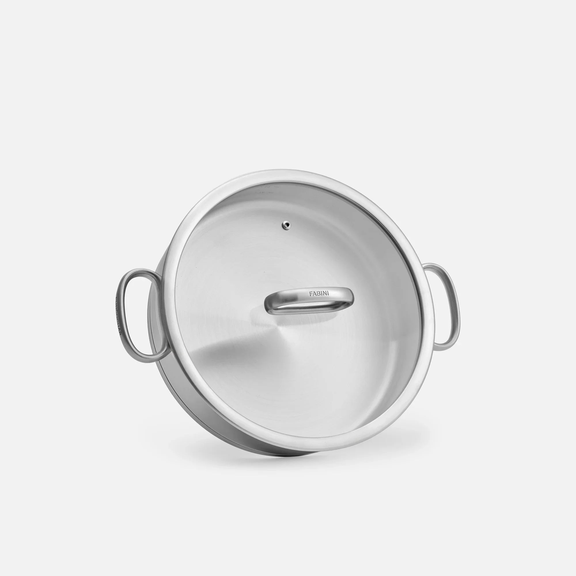 Servírovacia tegame panvica FABINI & Punčochář, ø 28 cm (3,5 l) - Nerezová beznitová panvica z jednovrstvovej nerezovej ocele so sklenenou pokrievkou