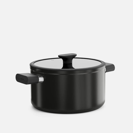 Kastról Meda 5.0 Economy, ø 24 cm (5,4 l) - Nepriľnavý kastról s keramickým povrchom s pokrievkou, čierny