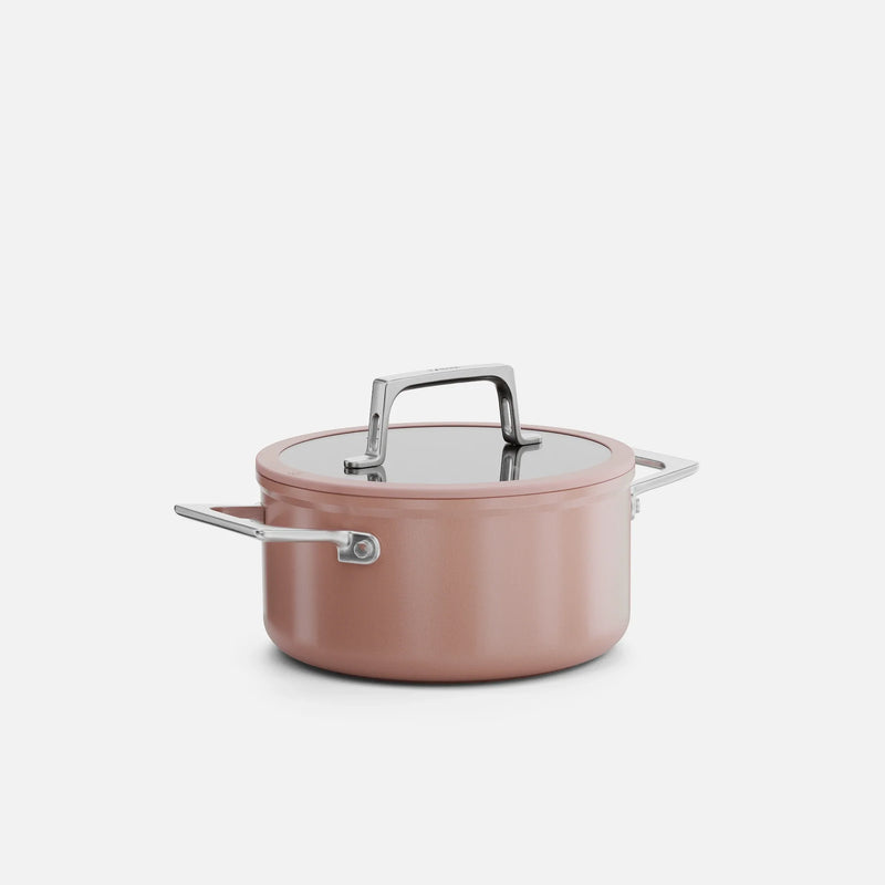 Hrniec Meda 5.0 Pro,ø 20 cm (2,6 l) - Nepriľnavý hrniec s keramickým povrchom s pokrievkou, broskyňovoružový