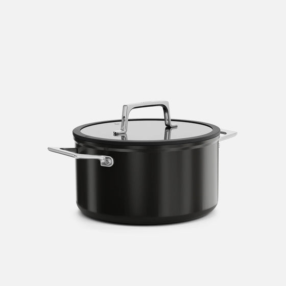 Kastról Meda 5.0 Pro, ø 24 cm (5,4 l) - Nepriľnavý kastról s keramickým povrchom s pokrievkou, čierny