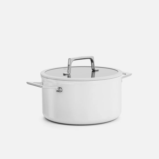 Kastról Meda 5.0 Pro, ø 24 cm (5,4 l) - Nepriľnavý kastról s keramickým povrchom s pokrievkou, svetlosivý