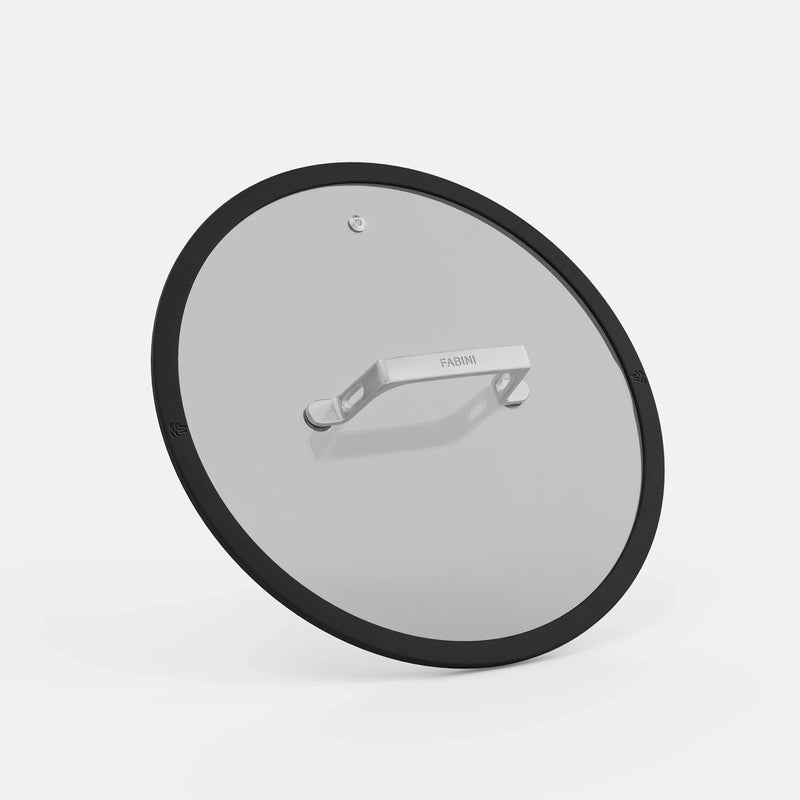 Pokrievka Meda 5.0 Pro, ø 28 cm - Sklenená pokrievka so silikónovým okrajom, čierna