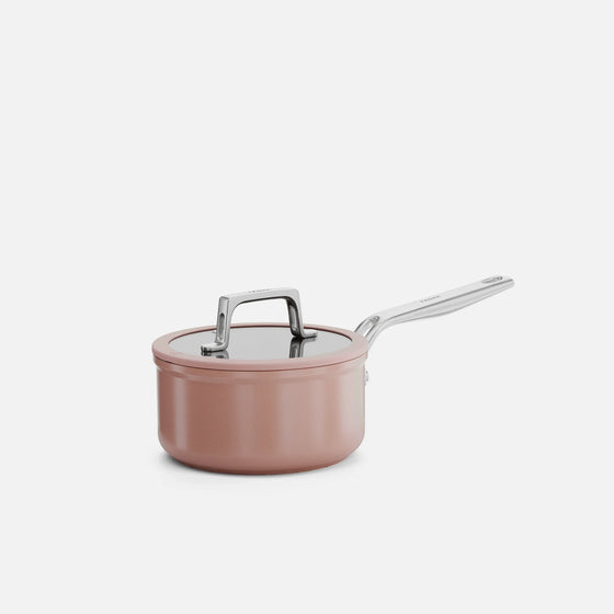 Rajnica Meda 5.0 Pro, ø 16 cm (1,2 l) - Nepriľnavá rajnica s keramickým povrchom s pokrievkou, broskyňovoružový