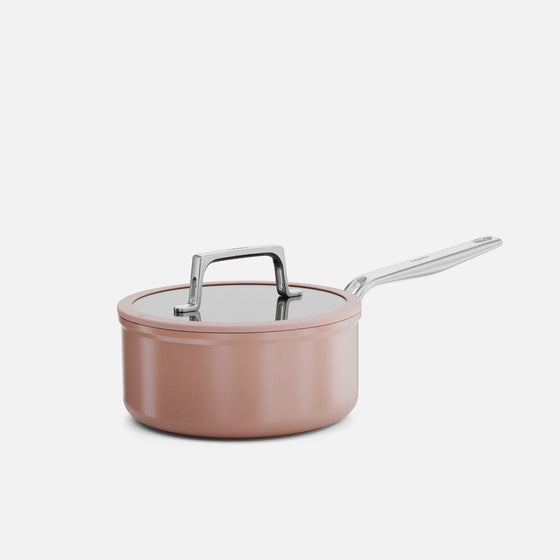 Rajnica Meda 5.0 Pro, ø 20 cm (2,4 l) - Nepriľnavá rajnica s keramickým povrchom s pokrievkou, broskyňovoružový