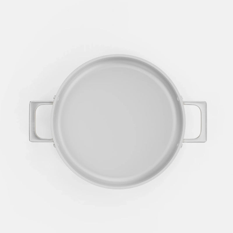 Servírovacia tegame panvica Meda 5.0 Pro, ø 28 cm - Nepriľnavá panvica s keramickým povrchom s pokrievkou, svetlosivá