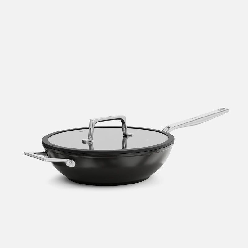 Wok panvica Meda 5.0 Pro, ø 28 cm - Nepriľnavá panvica s keramickým povrchom s pokrievkou, čierna