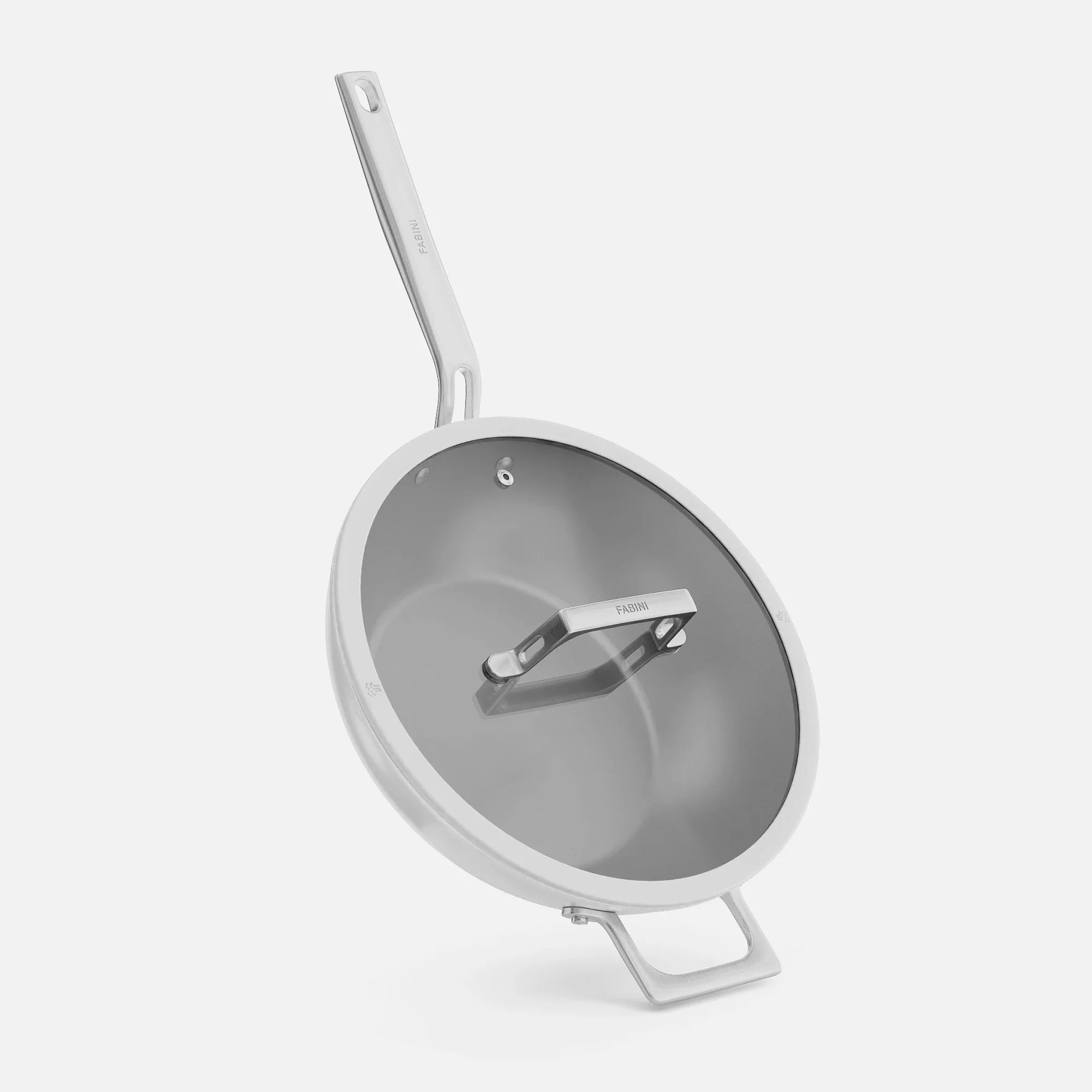 Wok panvica Meda 5.0 Pro, ø 28 cm - Nepriľnavá panvica s keramickým povrchom s pokrievkou, svetlosivá