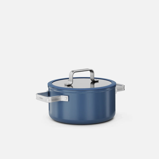 Hrniec Meda 5.0 Standard, ø 20 cm (2,6 l) - Nepriľnavý hrniec s keramickým povrchom s pokrievkou, modrý