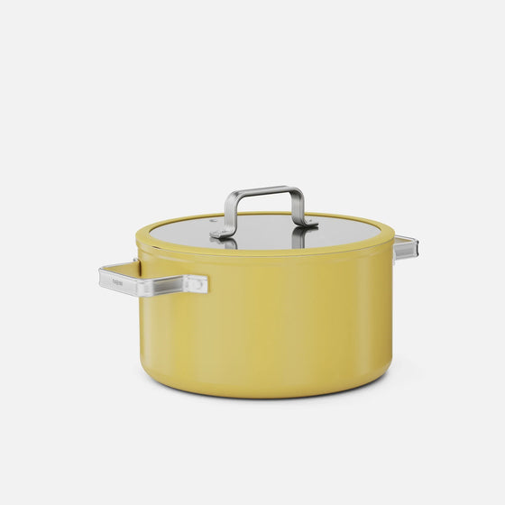 Kastról Meda 5.0 Standard, ø 24 cm (5,4 l) - Nepriľnavý kastról s keramickým povrchom s pokrievkou, žltý