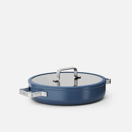 Servírovacia tegame panvica Meda 5.0 Standard, ø 28 cm - Nepriľnavá panvica s keramickým povrchom s pokrievkou, modrá