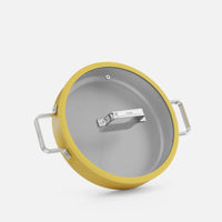 Pokrievka Meda 5.0 Standard, ø 28 cm - Sklenená pokrievka so silikónovým okrajom, žltá